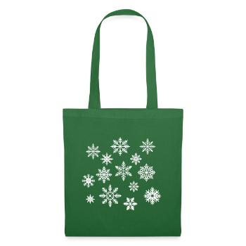 Snowflakes white - Tote Bag - evergreen - Front