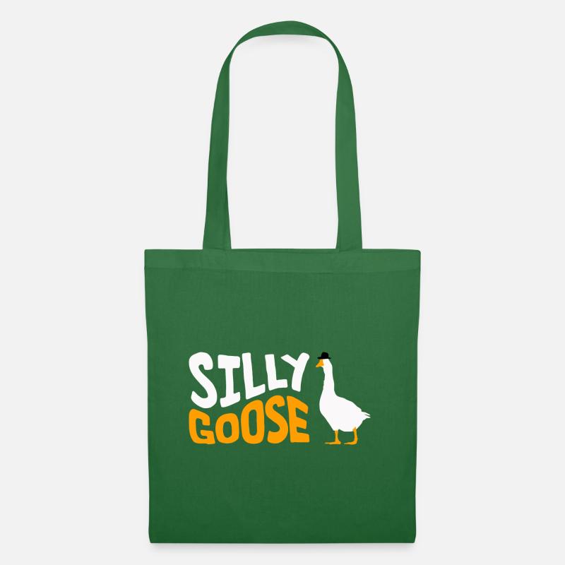 Silly Goose with a hat - Tote Bag - evergreen