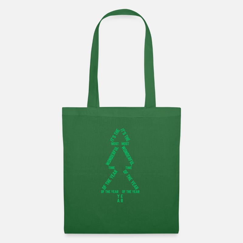 Es ist die schönste Zeit - Weihnachtsbaum - Stoffbeutel - Fichte