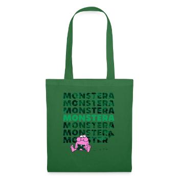 Monstre Monstera - Sac en tissu - vert sapin - Devant