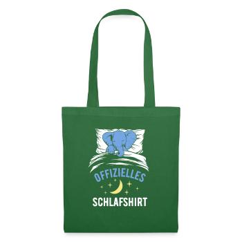 Offizielles Schlafshirt lustiges Elefant Geschenk - Stoffbeutel - Fichte - Vorne