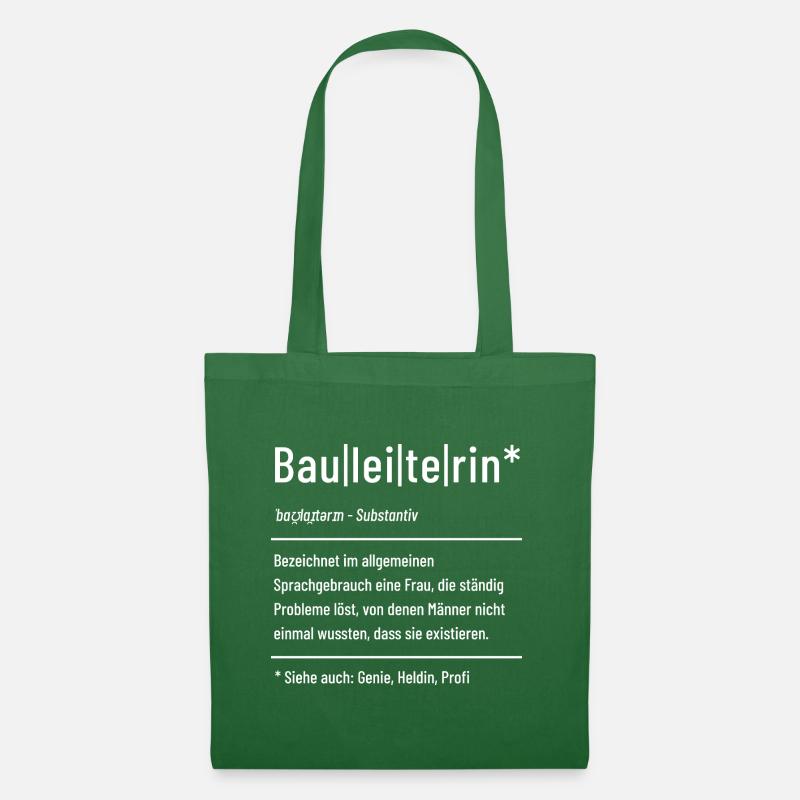 Bauleiterin - Baustelle - Bauleitung - Stoffbeutel - Fichte