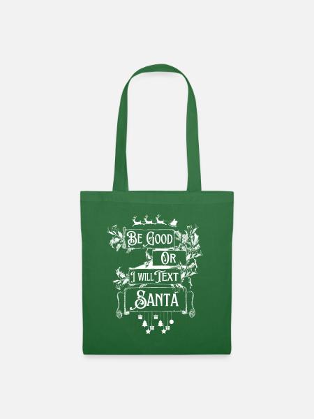 Santa Weihnachtsspruch witzige Geschenk Idee - Stoffbeutel - Fichte