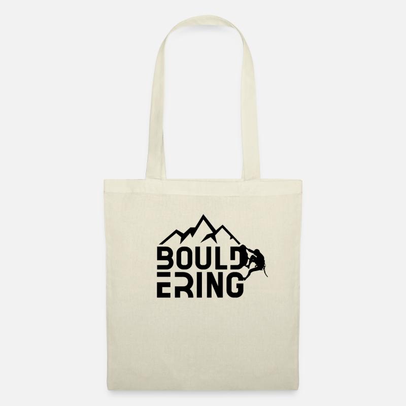 Bouldern Bouldererin Boulderer Spruch Hobby - Stoffbeutel - Natur