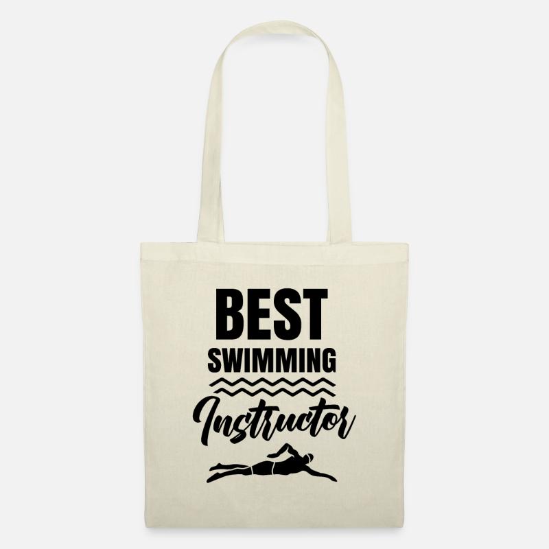 Bester Schwimmlehrer Schwimmtrainer Coach - Stoffbeutel - Natur