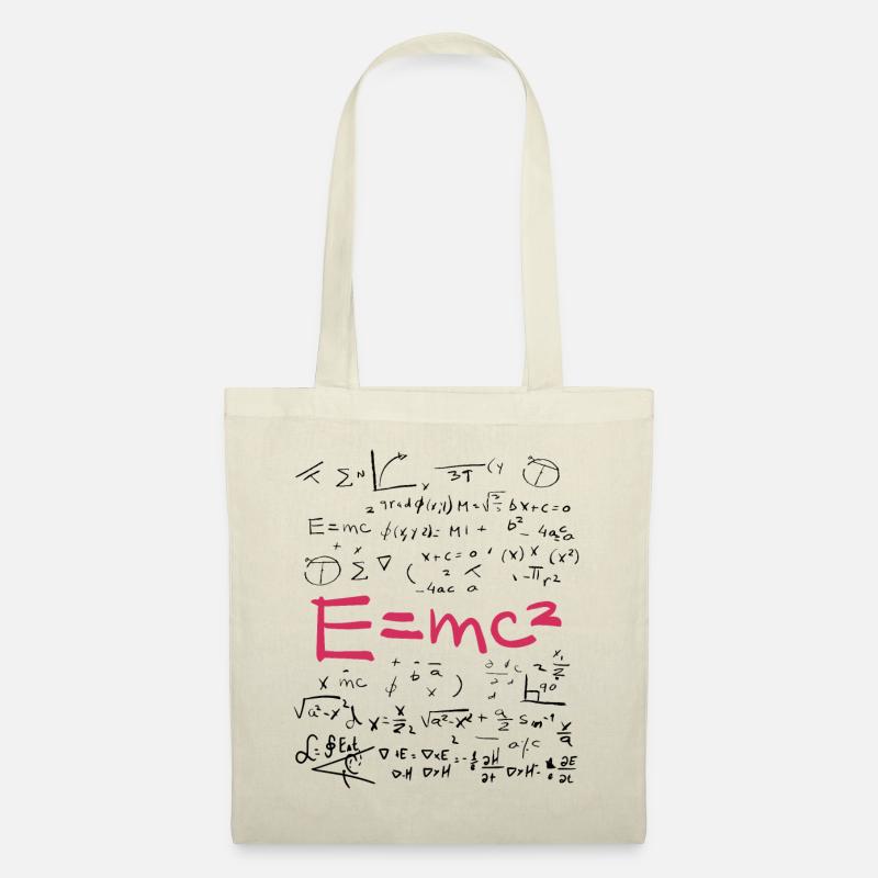 Physik und Mathematik Formeln EMC2 - Stoffbeutel - Natur