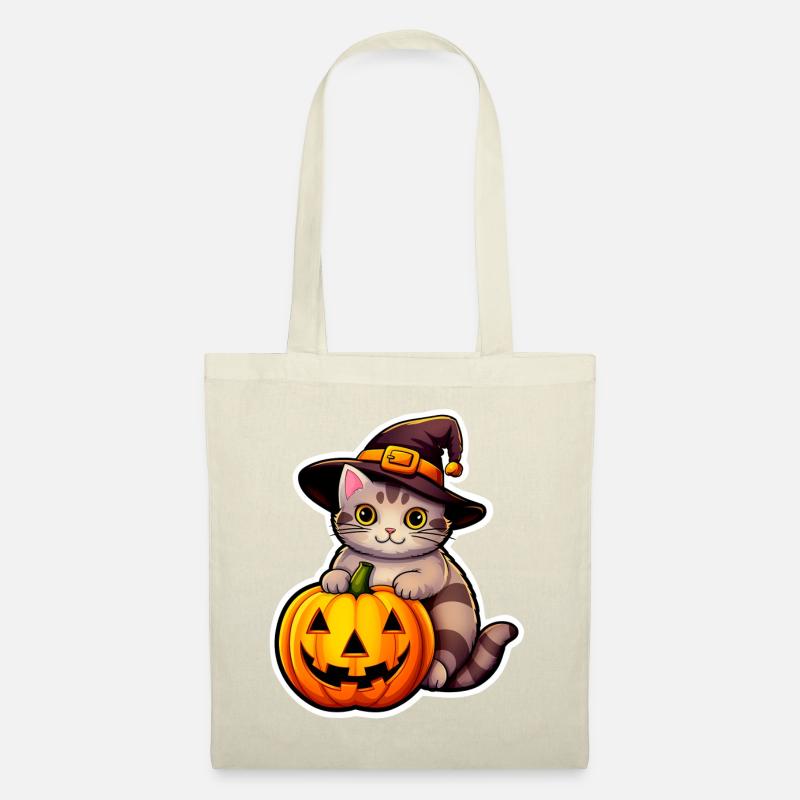 A Cute Halloween Cat - Stoffbeutel - Natur