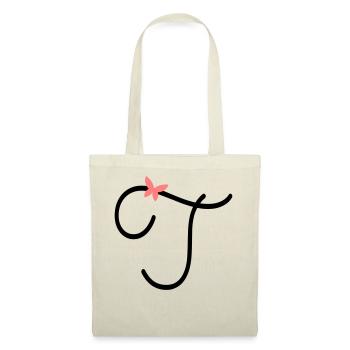 Lettre T Papillon Lettre - Sac en tissu - nature - Devant
