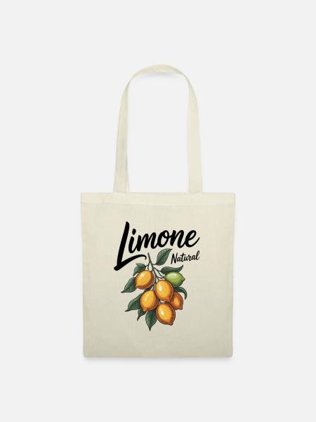 Zitronen Limone - Stoffbeutel - Natur