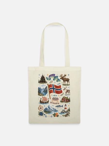 Norwegen | Fjorde, Nordlicht & Wikinger - Stoffbeutel - Natur