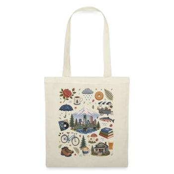 Portland, Oregon Coffee, Nature & Roses - Tote Bag - nature - Front