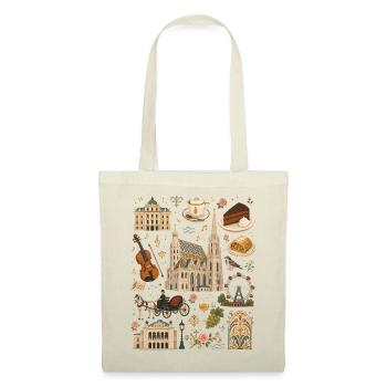 Charme viennois | Culture et Café de Vienne - Sac en tissu - nature - Devant