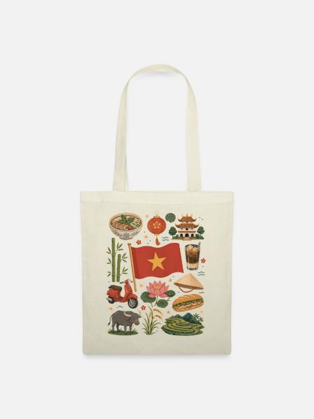 Vietnam Reiseliebe | Reisfelder & Kultur - Stoffbeutel - Natur