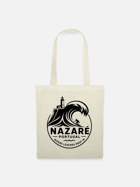 Nazaré Big Wave - Stoffbeutel - Natur