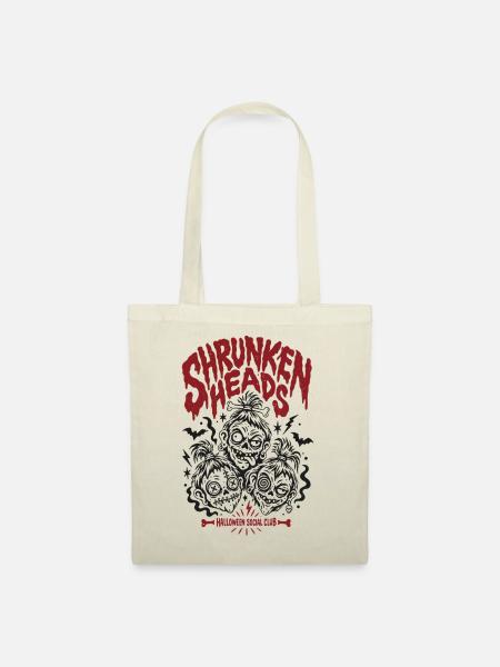 Shrunken Heads Halloween Social Club - Stoffbeutel - Natur