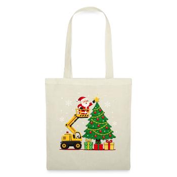 Weihnachtsaufzug schmückt Weihnachtsbaum - Stoffbeutel - Natur - Vorne
