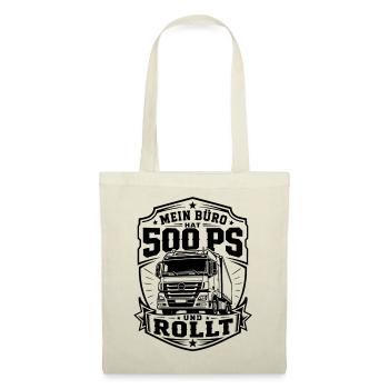 Mein Büro hat 500 PS - Stoffbeutel - Natur - Vorne