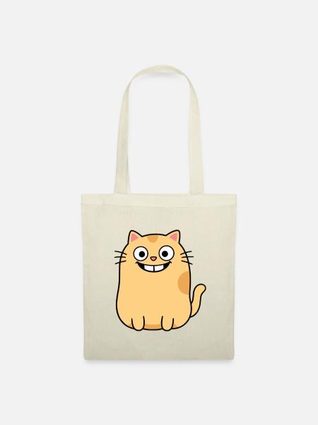Katze - Stoffbeutel - Natur