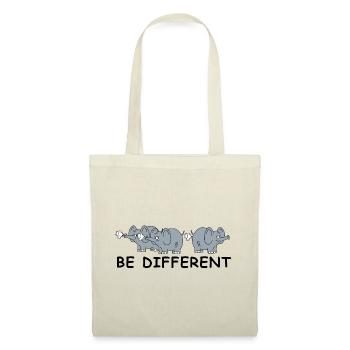 Soyez différent | éléphant, images drôles, pet - Sac en tissu - nature - Devant