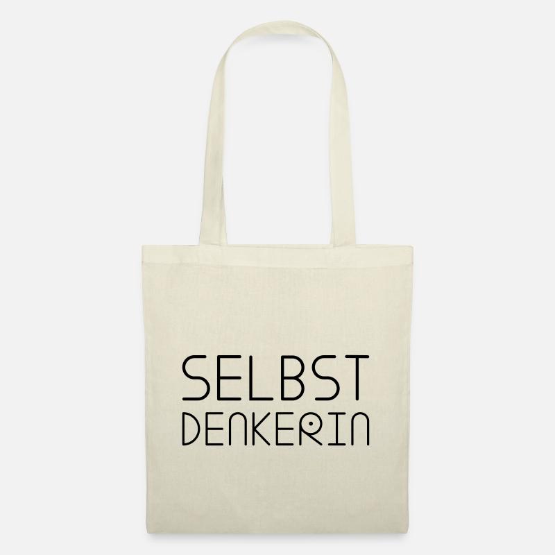 Statement SELBSTDENKERIN Typografie 1 - Stoffbeutel - Natur