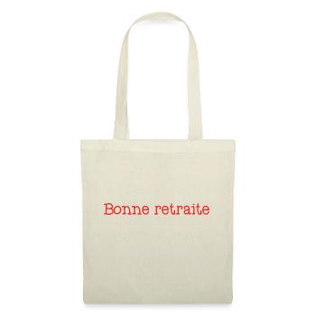 RETRAITE. RETRAITE. RETRAITEE. SENIOR. MAMIE. PAPY - Sac en tissu - nature - Devant