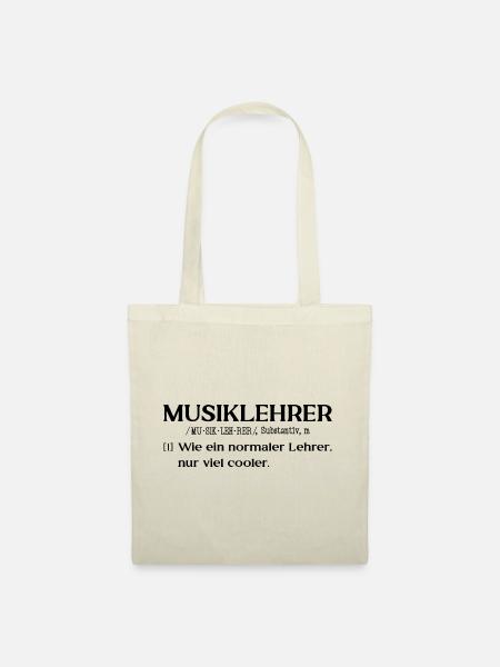 Musiklehrer Definition - Stoffbeutel - Natur