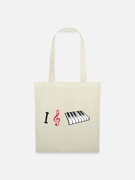 I love piano, piano - Tote Bag - nature