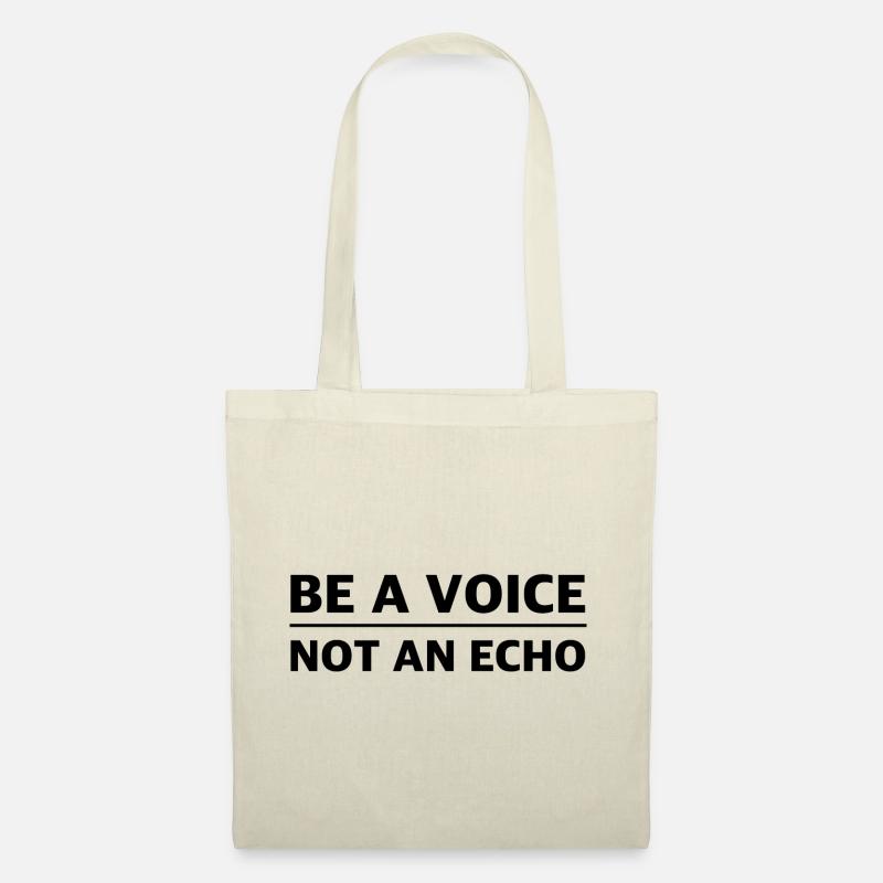 Sei eine Stimme, kein Echo: Inspirierende Shirts - Stoffbeutel - Natur