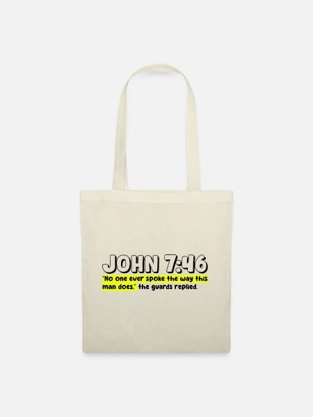 Johannes 7:46 | Bibelzitat - Stoffbeutel - Natur