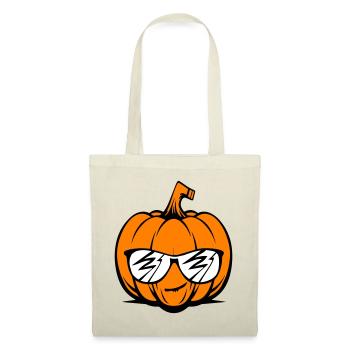 Citrouille d’Halloween drôle - Sac en tissu - nature - Devant