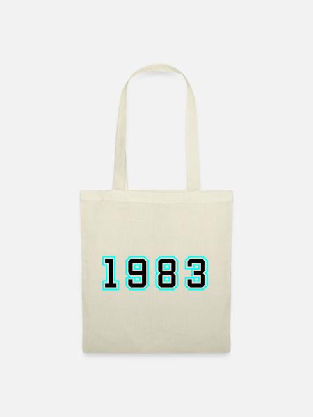 1983 Jahr Geburtstag - Stoffbeutel - Natur