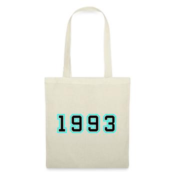1993 Jahr Geburtstag - Stoffbeutel - Natur - Vorne