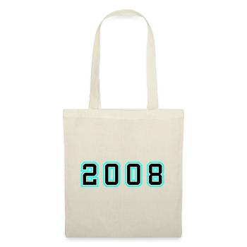 2008 Jahr Geburtstag - Stoffbeutel - Natur - Vorne