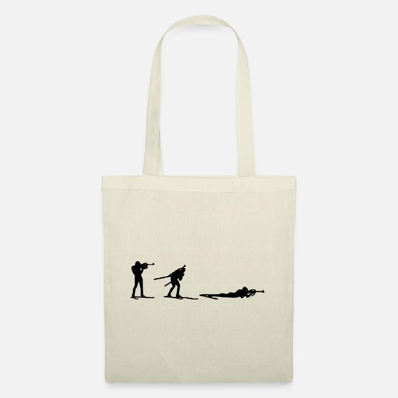 Evolution Triathlon BIathlon Geschenk Idee - Stoffbeutel - Natur