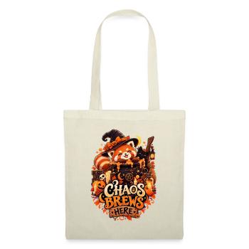 Chaos Brews Here Halloween Red Panda - Stoffbeutel - Natur - Vorne