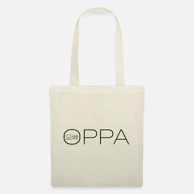 Koreanisch, Oppa - Stoffbeutel - Natur
