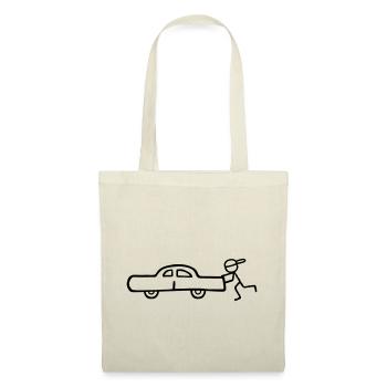 Pousser pick-up - Qui aime sa voiture pousse - Sac en tissu - nature - Devant