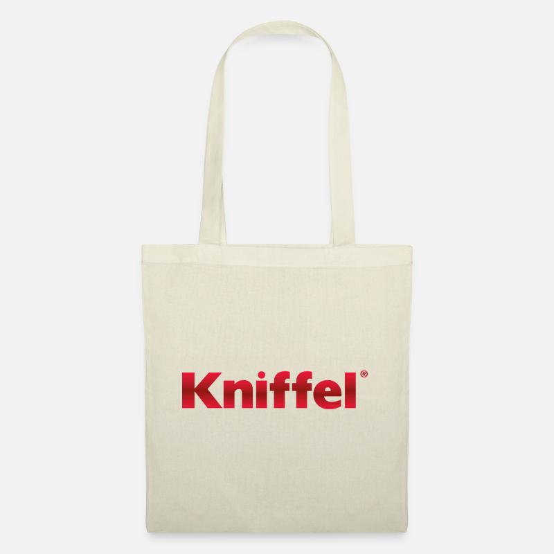 Kniffel Logo Rot - Stoffbeutel - Natur