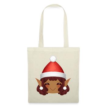 Adorable Nöel's Elf with Santa's Cap - Tote Bag - nature - Front