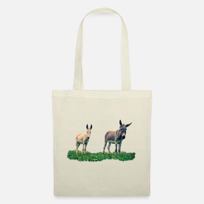 donkey - Esel - Stoffbeutel - Natur