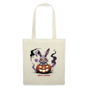 Obsessively sweet – creepy bunny in the pumpkin - Tote Bag - nature - Front