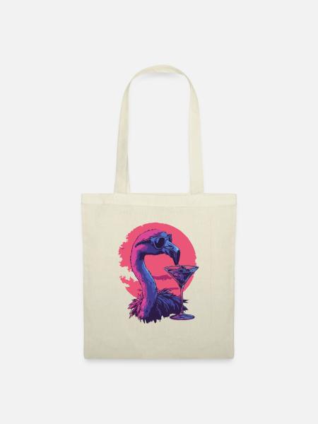 Sundowner Flamingo - Stoffbeutel - Natur