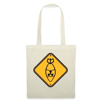 shield danger caution warning caution atomic bomb r - Tote Bag - nature - Front