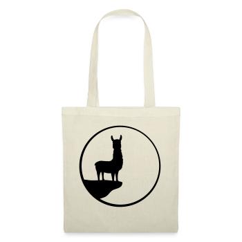 lune nuit soleil cercle tour falaise montagne silhouette - Sac en tissu - nature - Devant