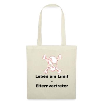 Leben am Limit Elternvertreter (black/white/red) - Stoffbeutel - Natur - Vorne