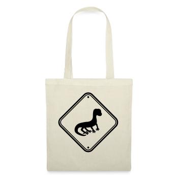 Attention attention prudence signe bouclier silhouette - Sac en tissu - nature - Devant