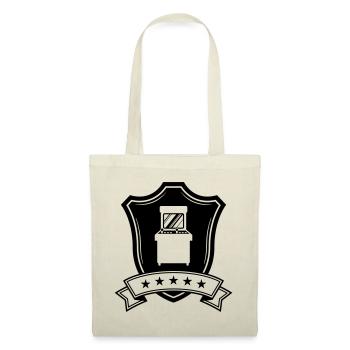 Arcade Retro Gamer Wappen - Stoffbeutel - Natur - Vorne