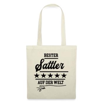Bester Sattler Sattlerei Sattlers Handwerk - Stoffbeutel - Natur - Vorne