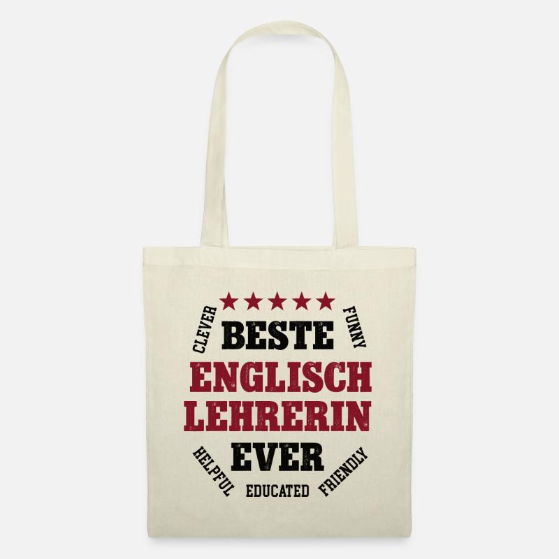 Beste Englisch Lehrerin Teacher Englischlehrerin - Stoffbeutel - Natur
