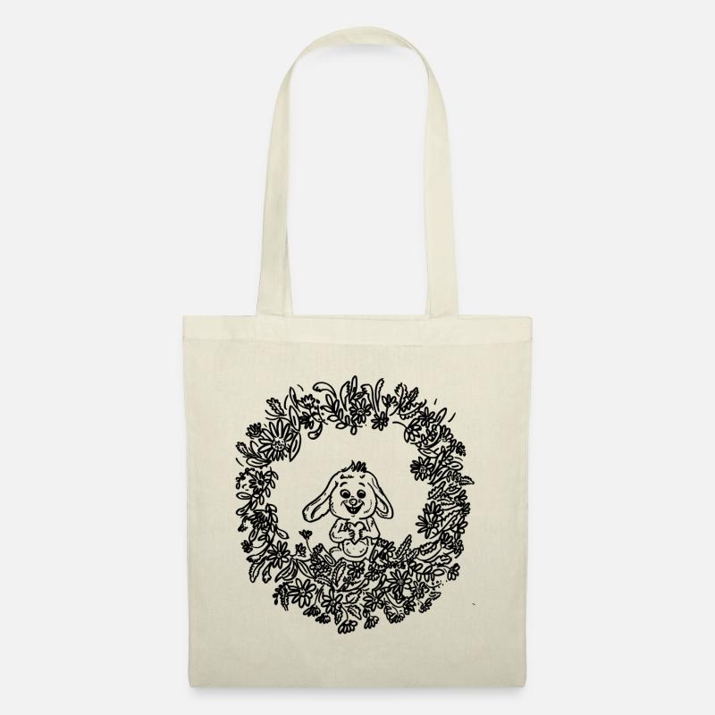 Easter bunny in the Easter wreath - Tote Bag - nature